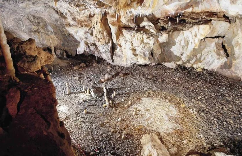 This image shows the site where evidence of the Paleolithic dwelling was found within La Garma cave complex in Cantabria, northern Spain. The dwelling was constructed around 16,800 years ago, according to archaeologists.
PROYECTO LA GARMA/GOBIERNO DE CANTABRIA